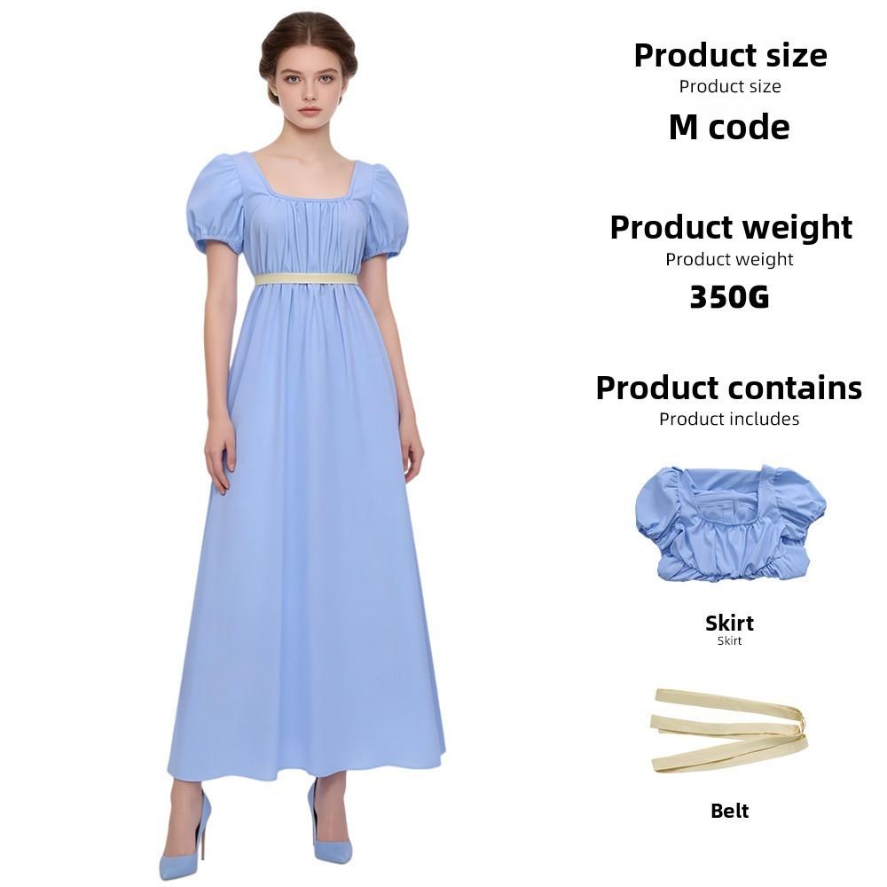 Bridgerton Costume Dress With High Waist Gothic Victorian For Halloween Cosplay Adults