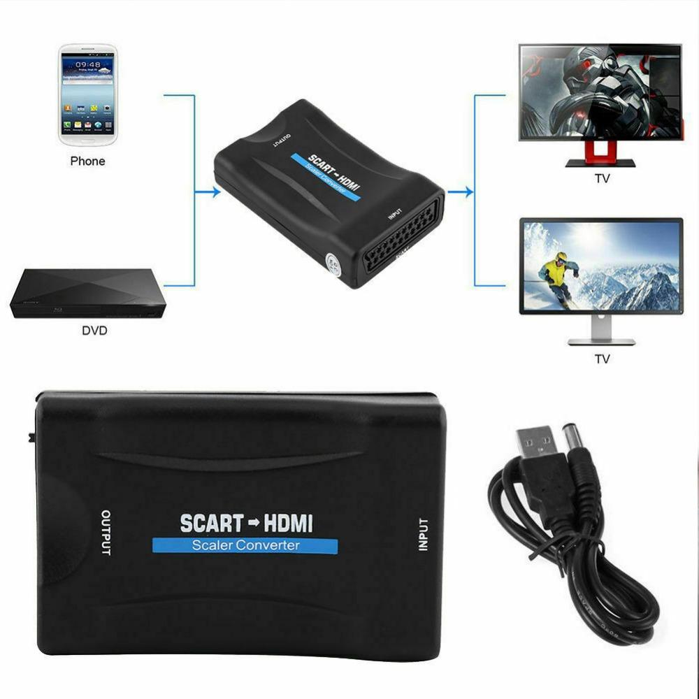 

Scart To HDMI Scart To HDMI Converter Adapter SCART Input Plug and Play Set-top Boxes