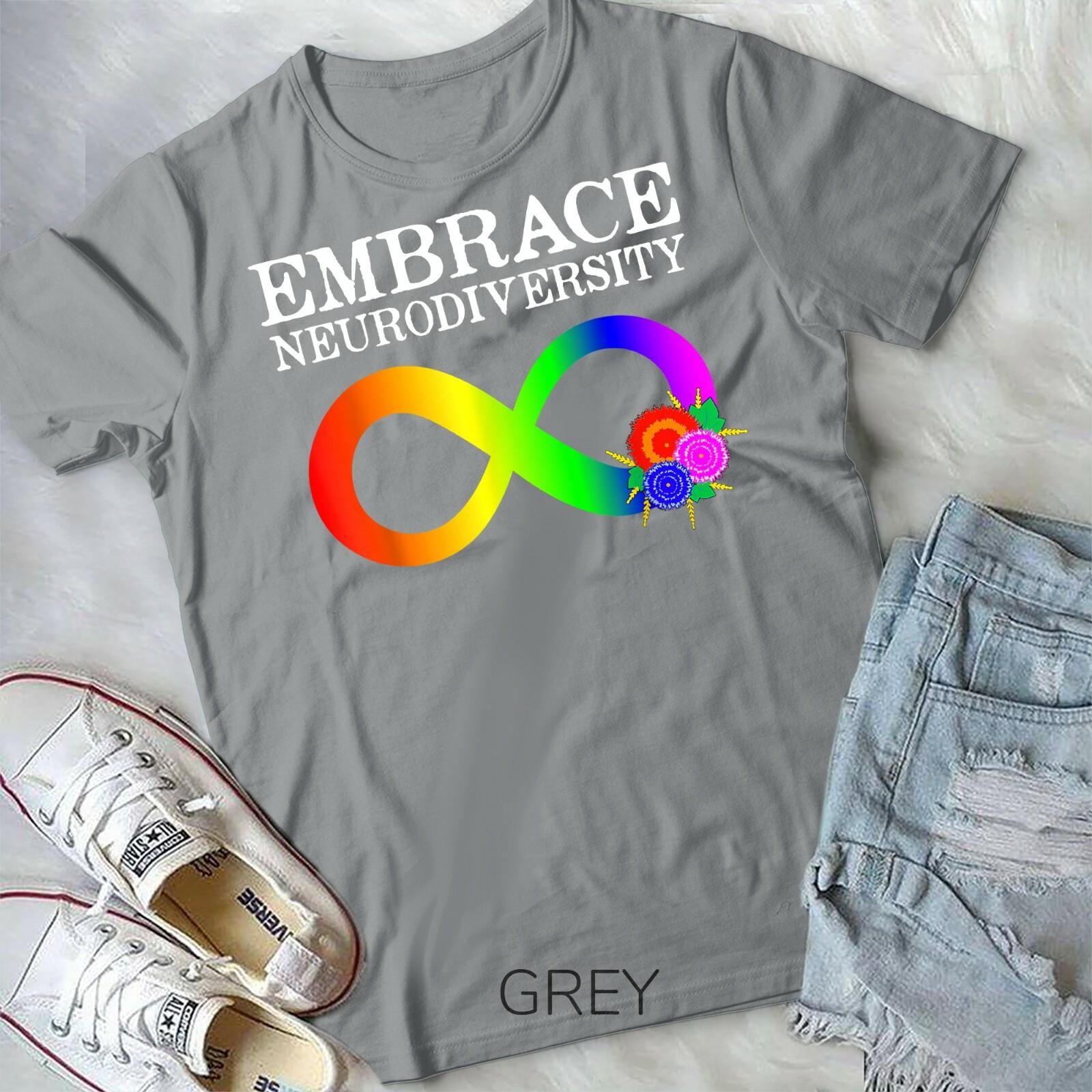 Embrace Neurodiversity ADHD Autism ASD Awareness Inclusion Unisex Youth T-shirt XXXL