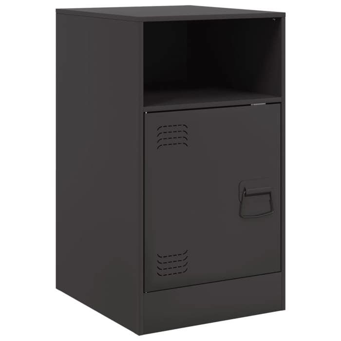 VidaXL Black Bedside Table 34.5x39x62 Cm Steel 841763