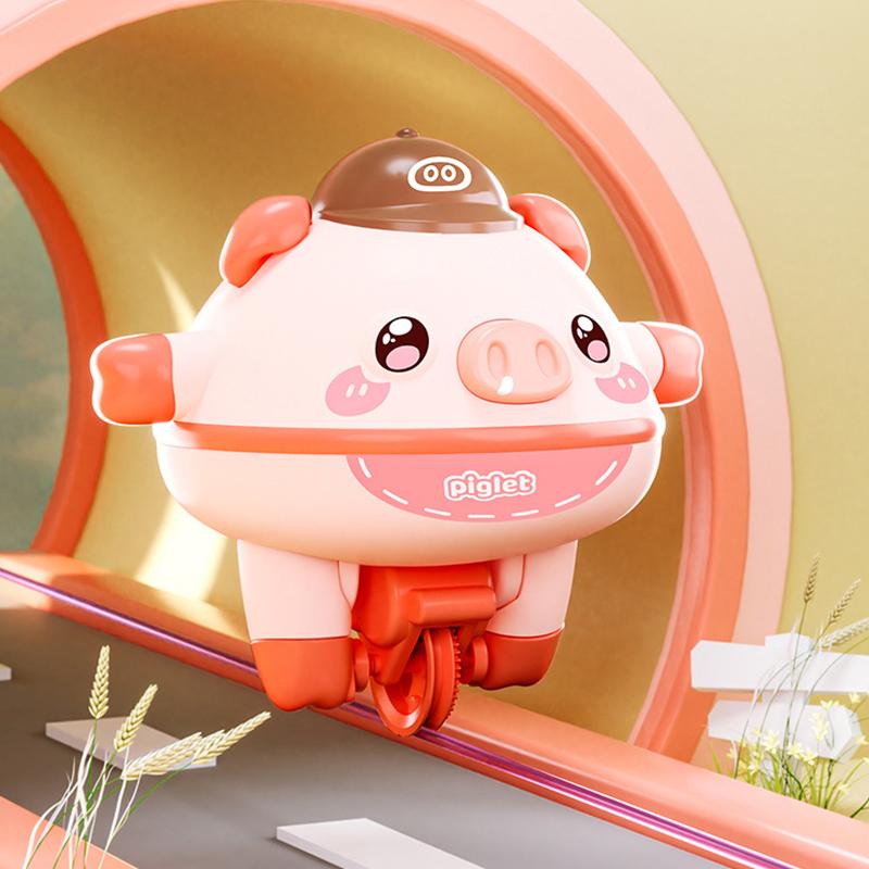 Novelty Tightrope Walking Tumbler,Cute,Balanced Pig Toy Gyro Cute Balance Pig Piglet Pig Walking Tightrope For Kids розовый