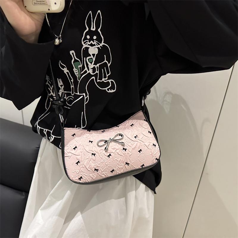 Polka dot bow cute women's bag summer new niche fashion versatile single shoulder portable women's bag