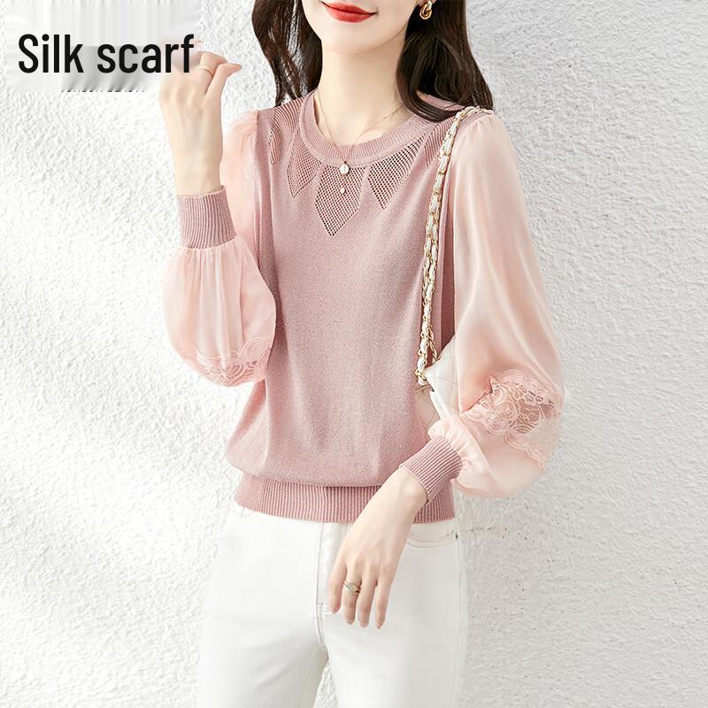 

Women s Casual Cut-out Round Neck Knit Sweater XL