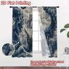 2D FLAT PRINTING 2pcs Curtains (Without Rod) Giant Octopus Surrounds Ship Pattern Modern Curtains Polyester Easy Install