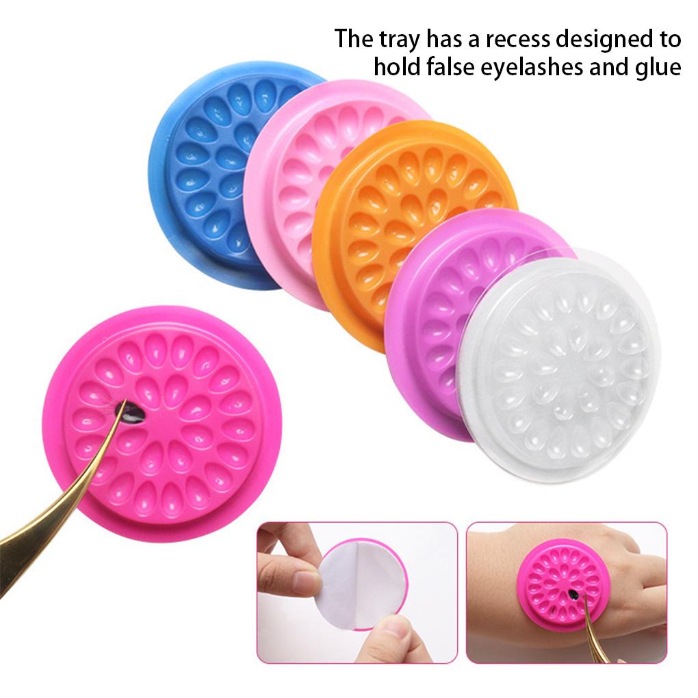 Gasket Glue Eyelash Plastic Holder PVC Makeup Tray Multifunctional Compact Lightness for Women Cosmetic Accessories