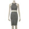 GRAXIA Cabaret Midi Knit American One Size Fits Perfect for Hostess and Lounges Dress, Dress, Dress, Sleeve, Sleeveless, Knee-Length, Beige, Most,
