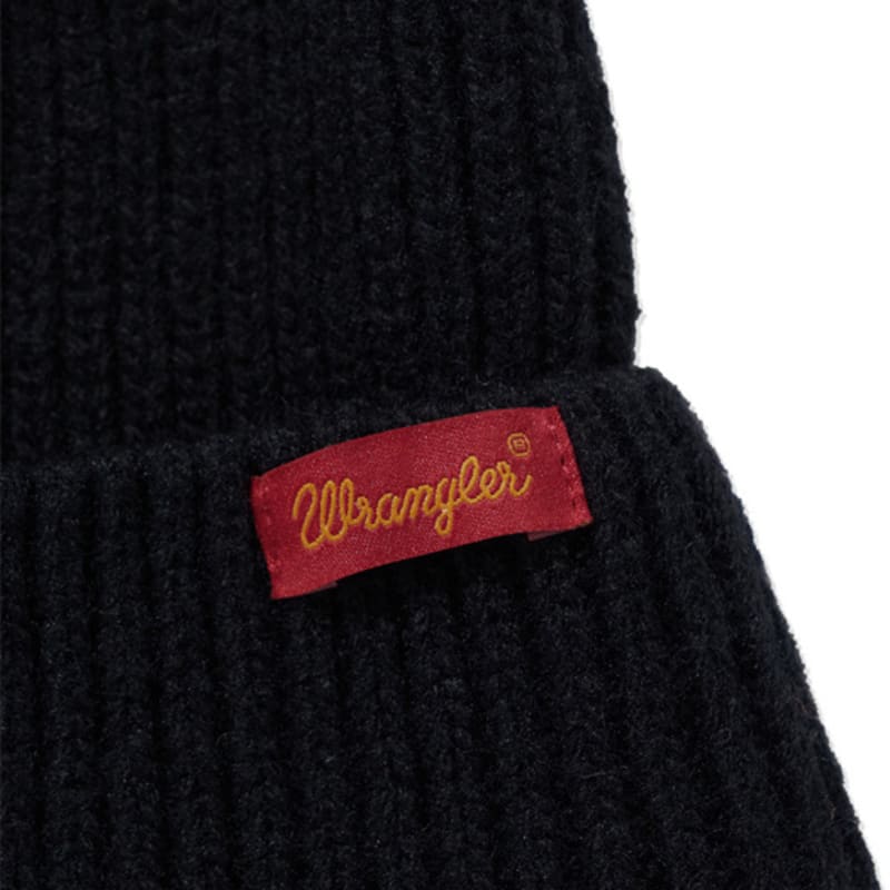 Wrangler Basic Label Beanie Black