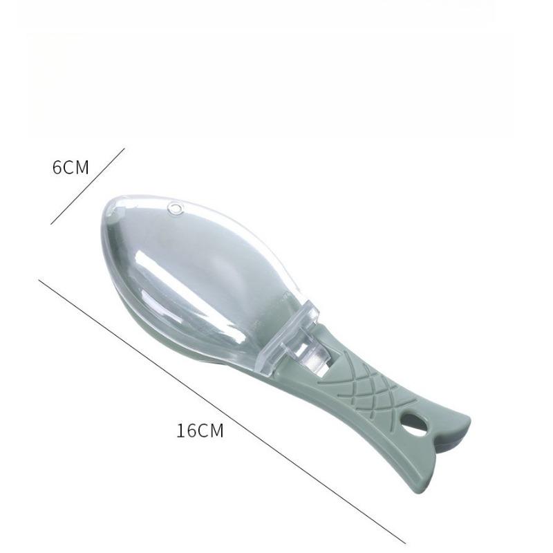 Manual Fish Scaler With Cover Portable Fish Scale Remover Anti Slip Handheld Fish Descaler Scraper Household Kitchen Gadget
