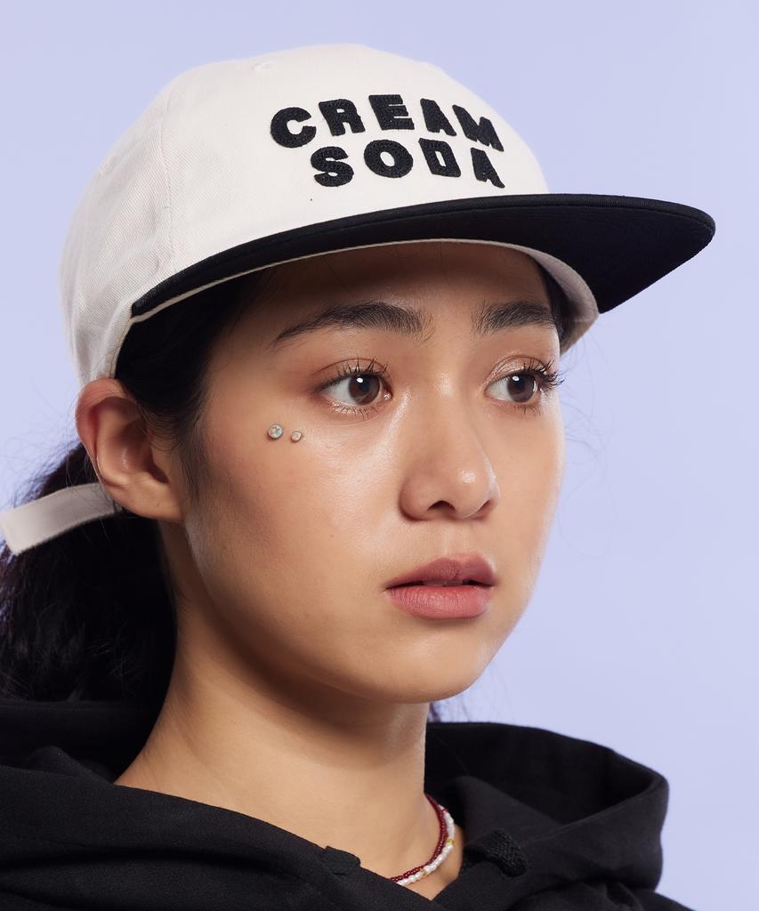 CREAM SODA LAB Applique Panel Ball Cap Black
