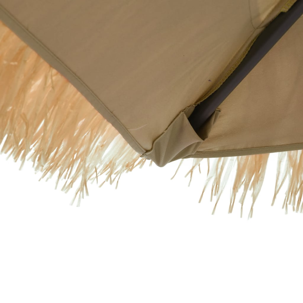 Brown Sun Umbrella with Steel Pole 248 x 248 x 248 cm
