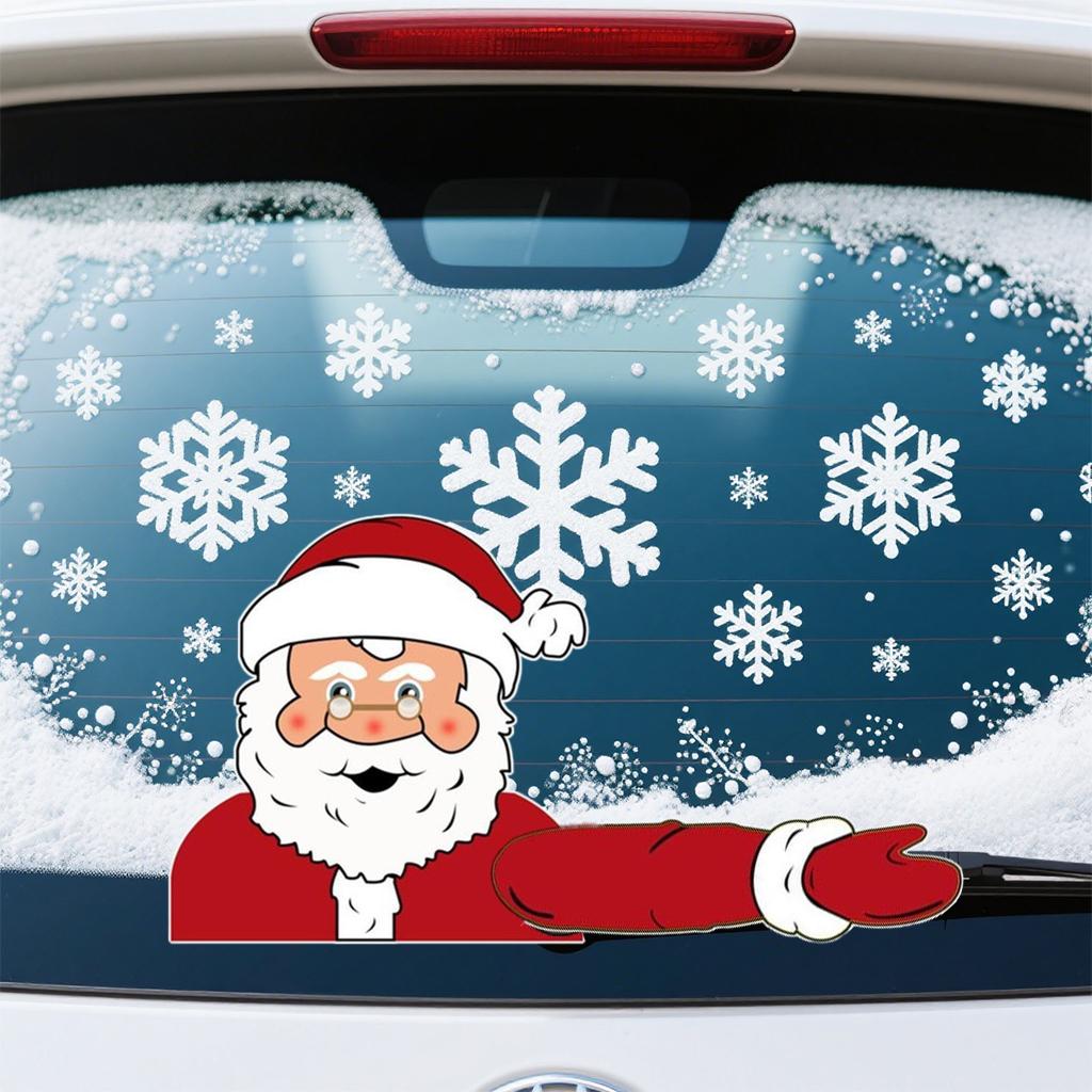 Christmas Car Sticker Wiper Sticker Creative Father Christmas Wiper Stickers Father Christmas, Car Rear Window Sticker