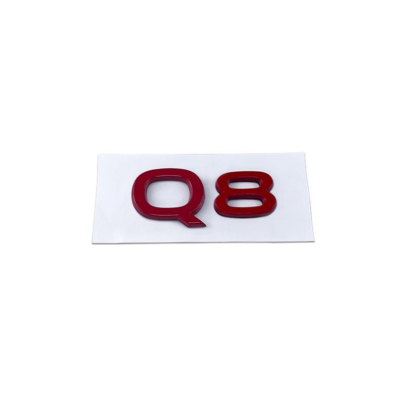 New Metal Car Trunk Emblem Rear Badge for new Q3 Q5 Q6 Q7 Q8 Letter Stickers Body Side Decal Refitting Decoration Accessories