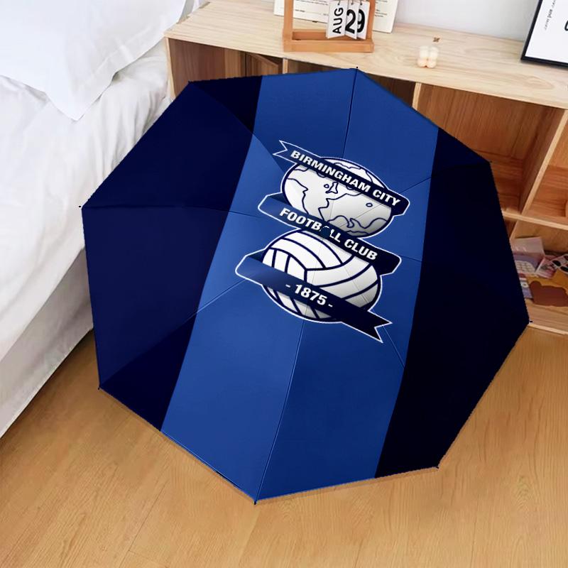 1PC Birming-ham Football Club Printed Umbrella Folding umbrella, automatic umbrella 8-Frame for Travel, camping Fan gifts Christmas Gifts