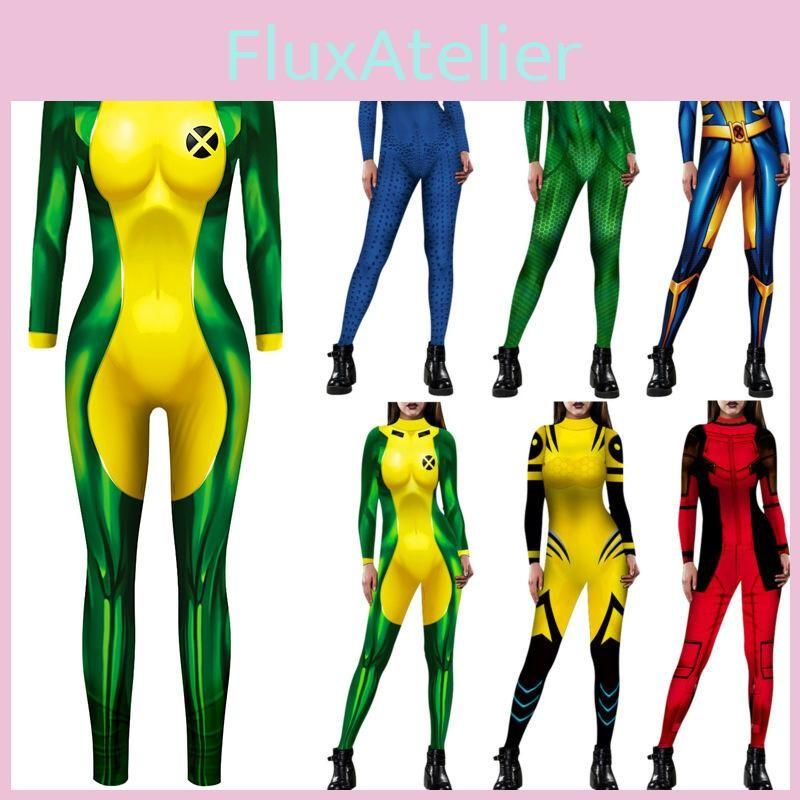Women Xmen Mystique Catsuit Jumpsuit 3d Printed Halloween Party Costume Cosplay