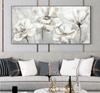Golden Flower Abstract Home Decor Oil Painting Printed On Canvas Wall Art for Living Room Modern Posters Vintage Quadros Nordic