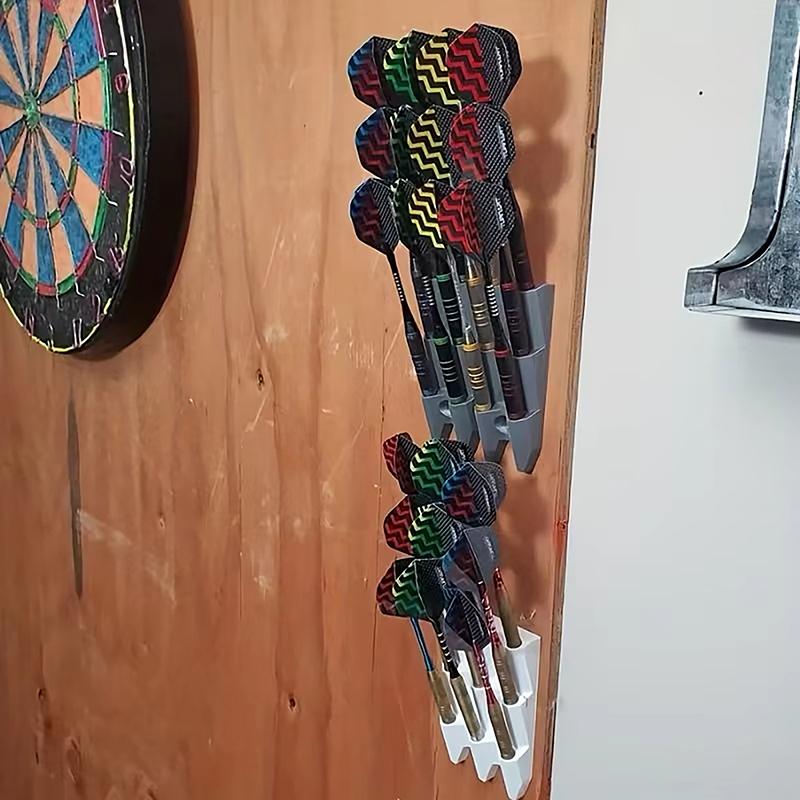 1Pc Dart Display Rack Wall Mount Holds 9 Darts Sturdy Polypropylene Dart Organizer For Home Game Room Gift For Players