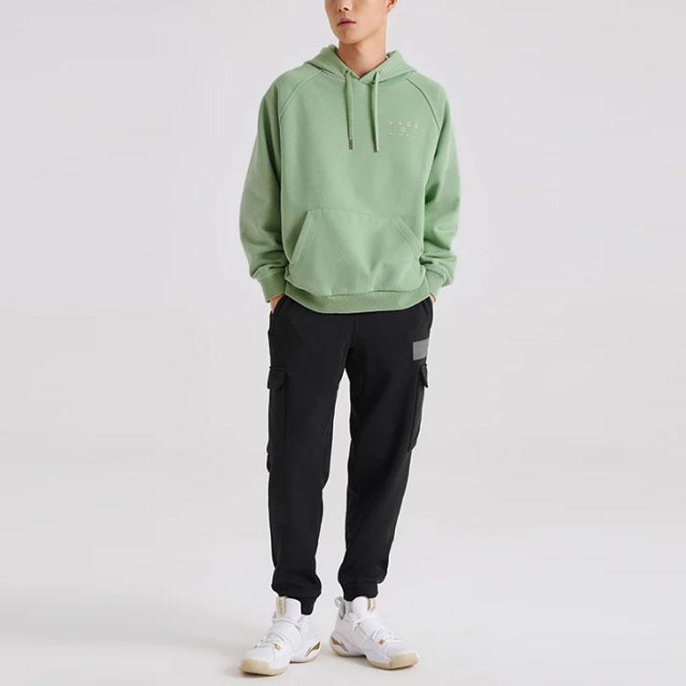 Li Ning Wade Series Fleece Lined Warm Three Dimensional Cut Tapered Sports Pants Men pants Black AKLR761-3