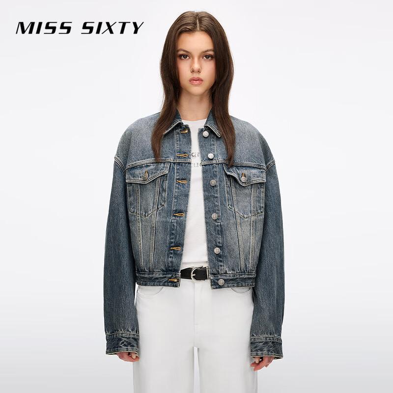 MISS SIXTY Distressed Denim Jacket S