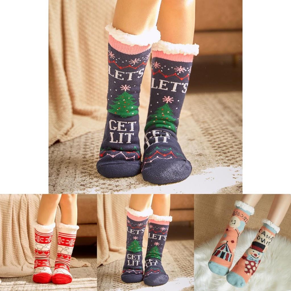 Kuschelige Weihnachts-Haussocken mit luxuriösem Faux-Fleece-Futter für Familienkomfort