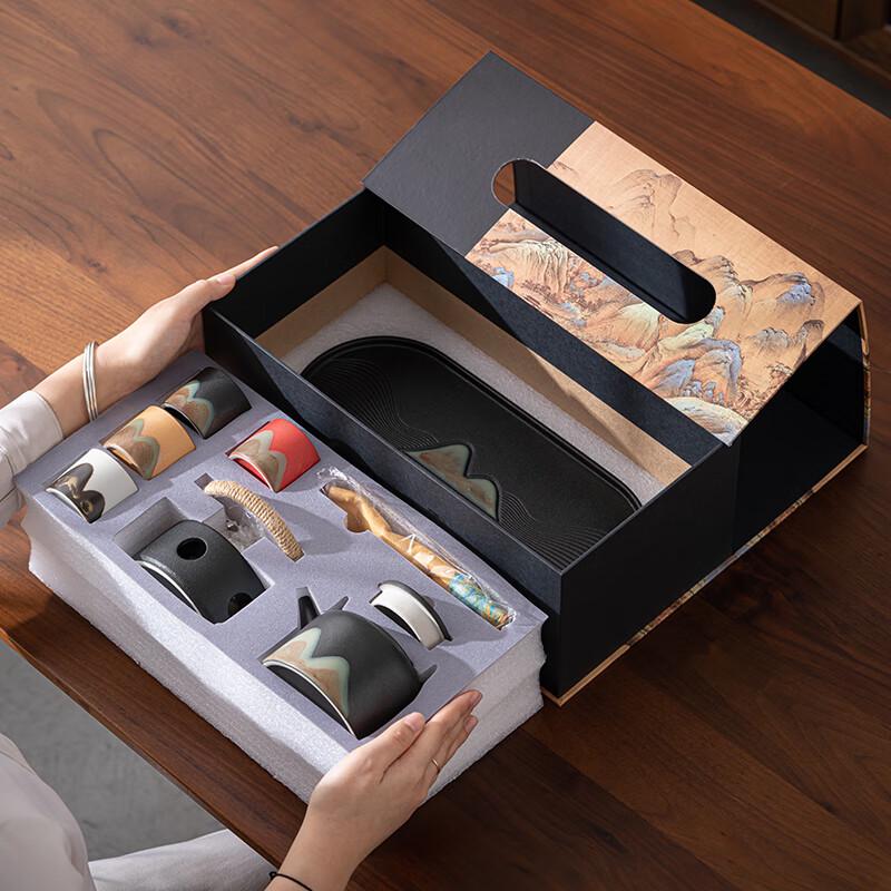 Qianli Jiangshan Hand-painted Ceramic Tea Set