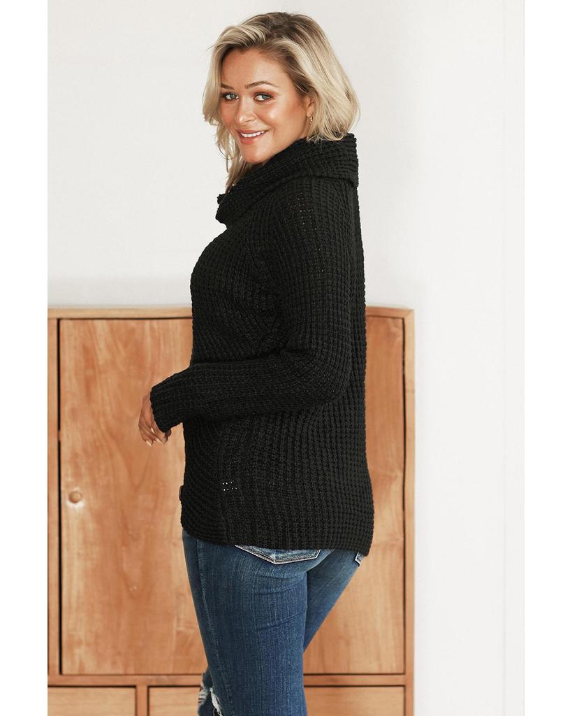 Azura Exchange Wrap Turtleneck Sweater