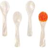 4PCS Shell Caviar Spoons - 9cm/3.54inch Mother-of-Pearl Spoons for Caviar, Yogurt, Caviar Serving Spoon, Shell Caviar Spoon Small Shells for Crafts
