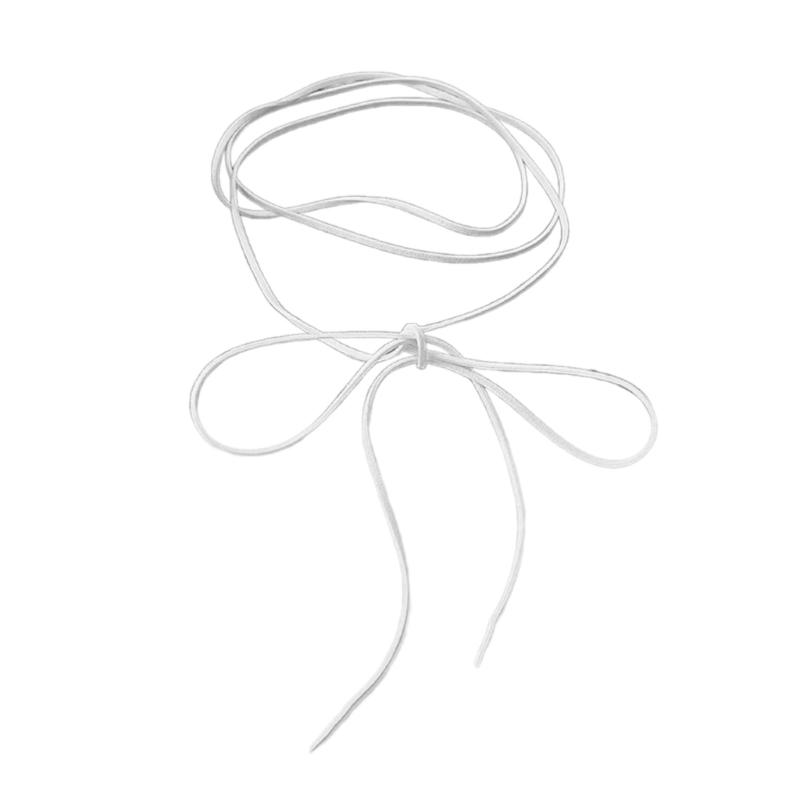 Elegant Long Tie Choker Necklace Stylish Neck Chain with Bowknot Pendant Accessory for Fashionable Women Ladies