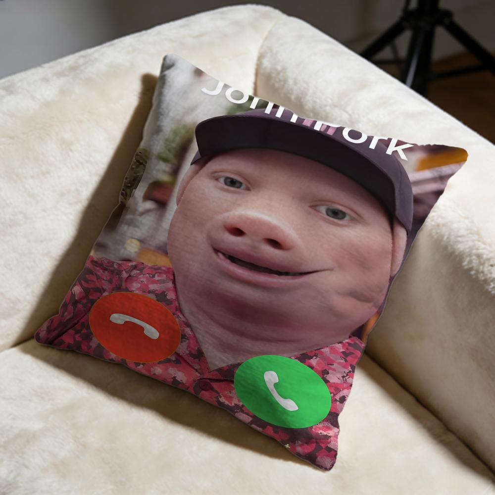 Hot JJohn Pork Is Callinging Cushion Cover Soft Decorative Pillow Case Suitable for Bedroom Sofa Car Travel Use