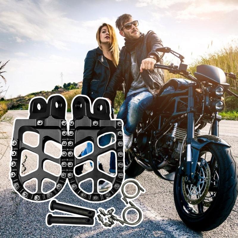 Aluminum Rubber Motorcycle Foot Pegs for XR250 Adjustable Angle Antislip Design Foot Rest Pedal Modification