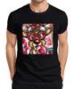 Christmas Reindeer Glasses Bubblegum Bow Gift Funny Retro Mens T-Shirt-
