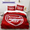 Arsenal Muster Bettwäsche Heimdekoration Geburtstagsgeschenk ( 1 Bettbezug + 2 Kissenbezüge, ohne Füllung),Fanartikel.