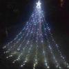 Outdoor Solar Sternenvorhanglichter für Weihnachtsdekoration und Gartenambiente