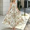 Women's Paisley Print Sleeveless Beach Maxi Dress Lightweight Flowy,Ideal for Lounge,Daily Casual & Social Occasions