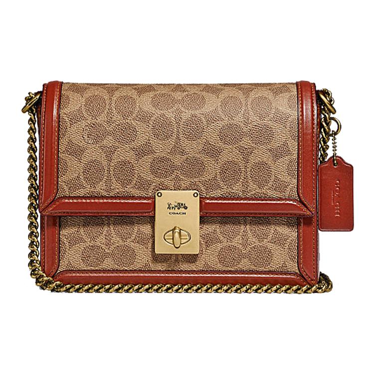 

Новые сумки через плечо COACH Hutton 3492-B4NQ4 21.6*6.1*16.5CM