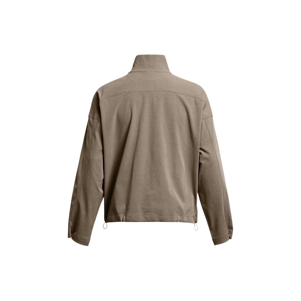 Under Armour UA Unstoppable Logo Color Block Casual Comfortable Breathable Jacket Women Jackets Gray Brown 1385895-200