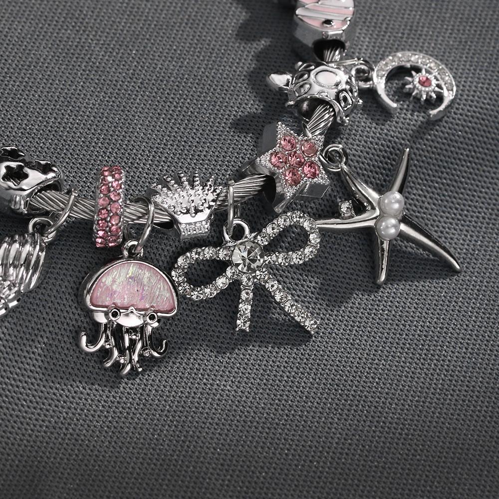 Bracciale Polpo Mondo Marino Con Strass Regolabile Gioiello Unisex Per Regalo Moda