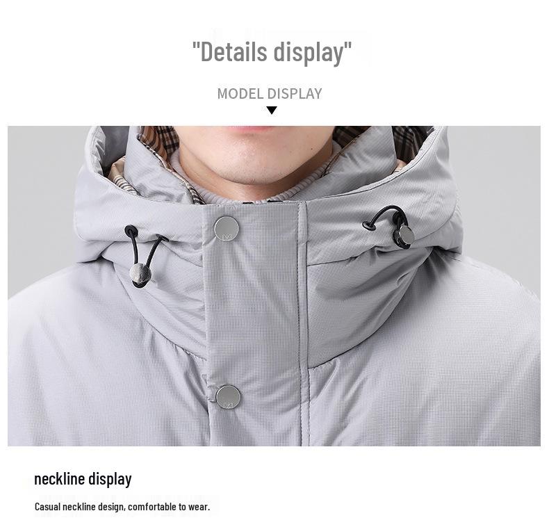 25th Anniversary Unisex Hooded Down Jacket - Winter Casual Style