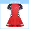 Popular Movie Inspired Girl Racer Dress With Stage Performance Style For Kids
