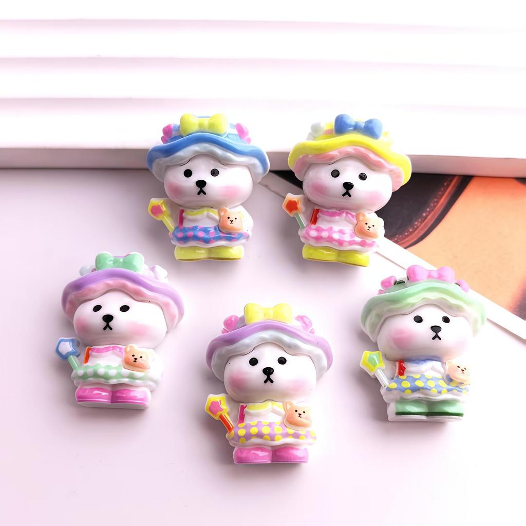 Lina Bear Resin Ornaments: DIY Cream Glue, Phone Case, Hair Accessories, Shoe Buckles