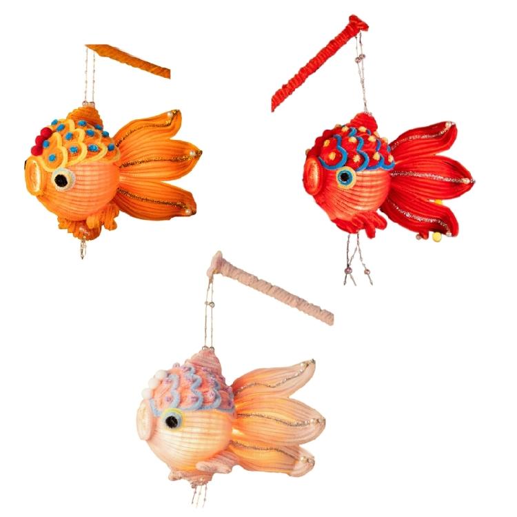 Lanterne Ornamentali a Forma di Pesce Lanterne a Pesce Ornamento Festival Autunnale Cinese Decorazioni Portatili