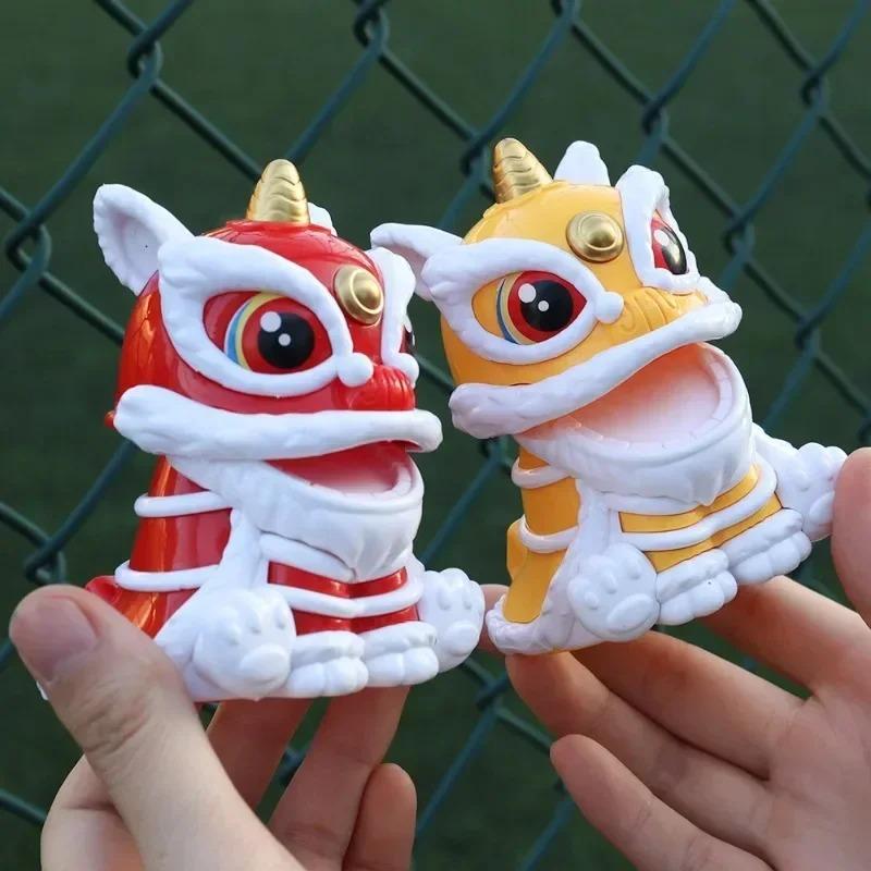 Solar Powered Chinese Style Lion Ornament Cute Car Decoration That Can Sit Down and Nod  Universal Cars Decorations Accessories