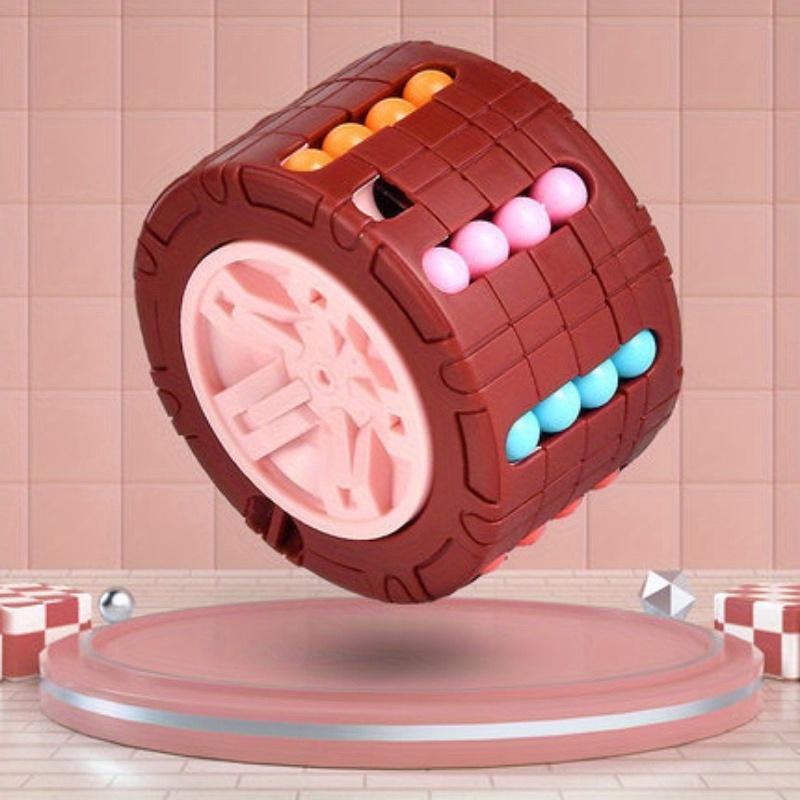Развивающие Монтессори головоломки, дорожные игры для детей, игрушки для снятия стресса и непосед, игры-пазлы с вращающимися и скользящими волшебными бобами красный