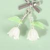 Kawaii Y2K Cloud Bell Orchid Phone Pendant Cute Beaded Handmade Sweet Girl Keychain For Camera Ccd Charms