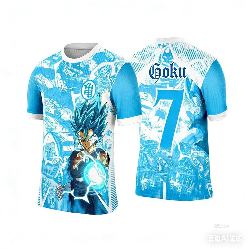 Hot 2026 Japanese Anime Dragon Ball Adult  Football Shirts Wukong Anime Sports NO.10 .7 T-shirts