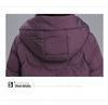Warme Kapuzen-Daunenjacke für Damen 2025: Neue Stil Stickerei Baumwolle Winter Oberbekleidung für Mütter mittleren und höheren Alters.
