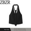 ZA Fashion Style ZR Women's New Arrival Fashion Sexy Detachable Tie Headwear Vall Tops 5427793
