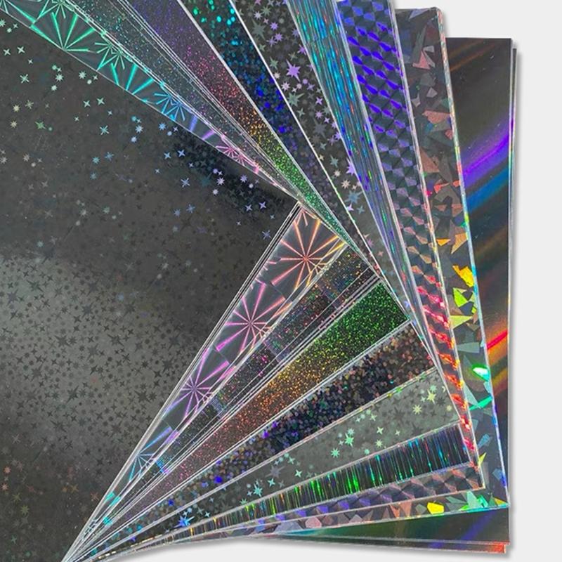 20 listů třpytivého řemeslného papíru Třpytivé plastové listy pro řemesla, scrapbooking, výrobu přání, fotoalba a balení