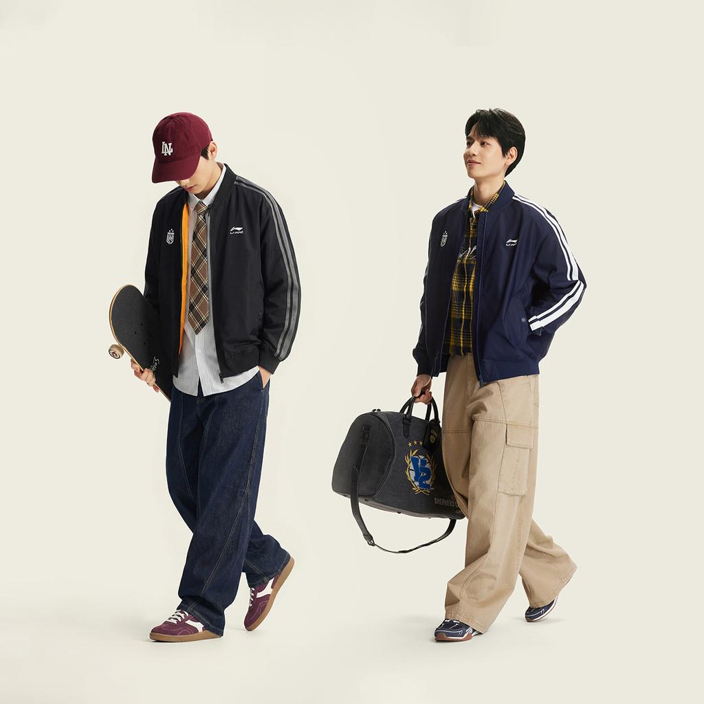 Li-Ning Sport Lifestyle Series Baseball Collar Couple Jacket Unisex Jacket AJDW231-2