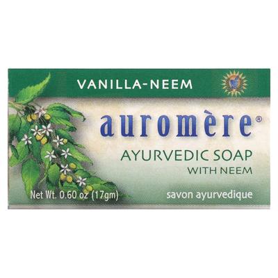 Auromere, Săpun Ayurvedic cu Neem, Vanilie-Neem, 0,6 oz (17 g)