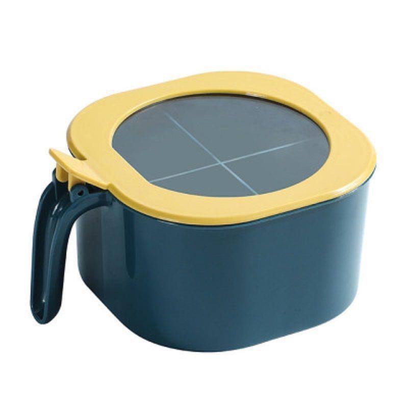 

4-Compartment Seasoning Jar Set with Lid and Spoon синий